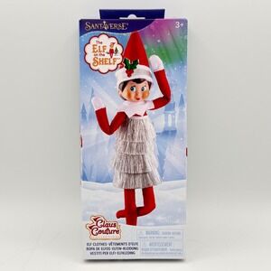 Elf on the Shelf Claus Couture Tiny Tinsel Dress Silver New Holiday Accessory